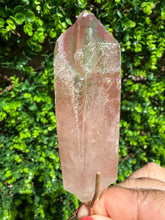 Load image into Gallery viewer, Natural Pink Lemurian Quartz on Custom Stand
