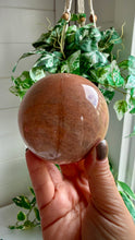 Load image into Gallery viewer, Peach Moonstone 8cm Sphere with stand
