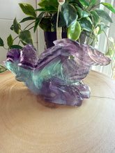Load image into Gallery viewer, Fluorite Dragon Carving
