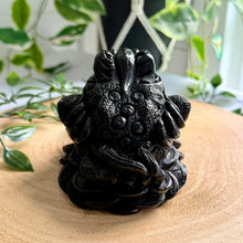Load image into Gallery viewer, Black Obsidian Money Frog|Toad
