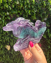 Load image into Gallery viewer, Fluorite Dragon Carving
