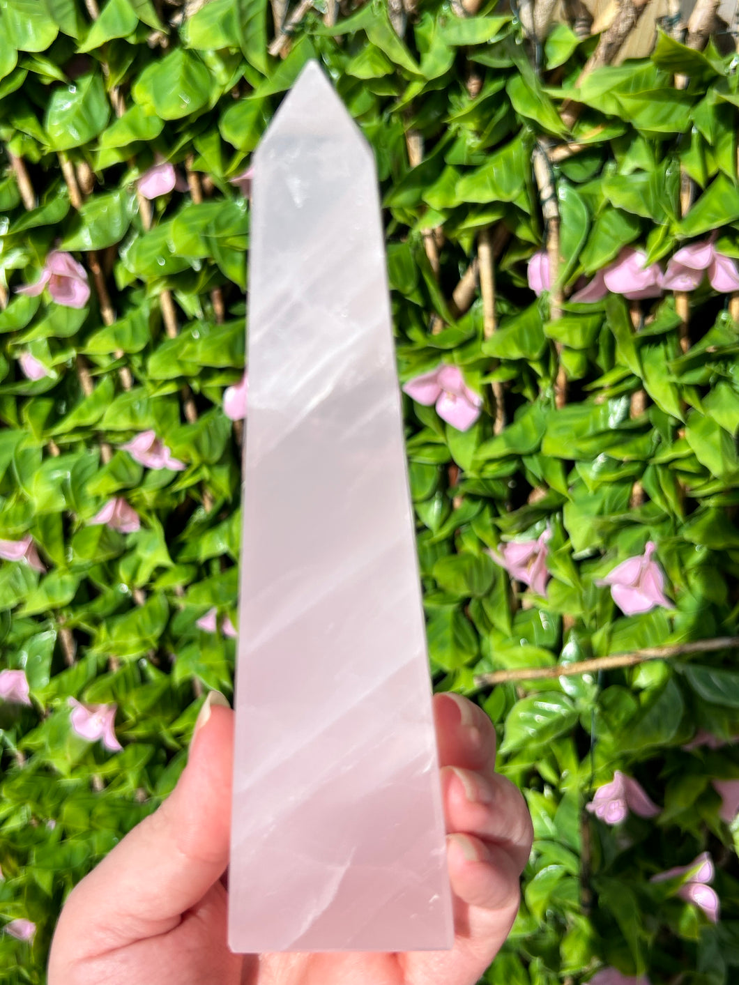 High Grade Rose Quartz Obelisk from Brazil