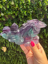 Load image into Gallery viewer, Fluorite Dragon Carving
