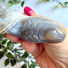 Load image into Gallery viewer, Stunning Banded Agate Hand Carved Fish
