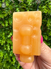 Load image into Gallery viewer, Orange Calcite Sponge Bob Carving|Crystal Carving|Crystal Gift
