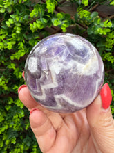 Load image into Gallery viewer, Chevron Amethyst Sphere|Dream Amethyst
