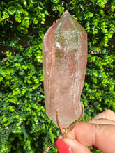 Load image into Gallery viewer, Natural Pink Lemurian Quartz on Custom Stand
