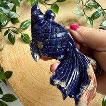 Load image into Gallery viewer, Sodalite Hand Carved Fish

