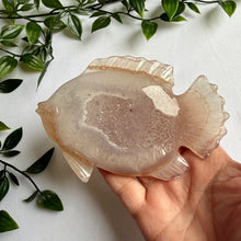 Load image into Gallery viewer, Druzy Agate Fish on Custom Gold Stand
