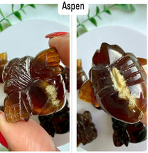 Load image into Gallery viewer, Genuine Sumatra Amber Bee Carvings from Indonesia
