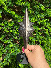 Load image into Gallery viewer, Silver Sheen Obsidian Star on Black Stand
