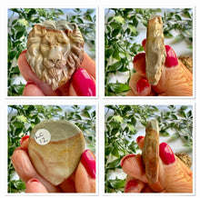 Load image into Gallery viewer, Alashan Agate Lion Head Carving
