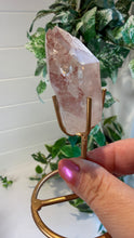 Load image into Gallery viewer, Natural Pink Lemurian Quartz on Custom Stand from Brazil
