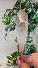 Load image into Gallery viewer, Natural Pink Lemurian Quartz on Custom Stand from Brazil
