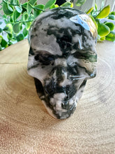 Load image into Gallery viewer, Moss Agate Skull Carving - Ron
