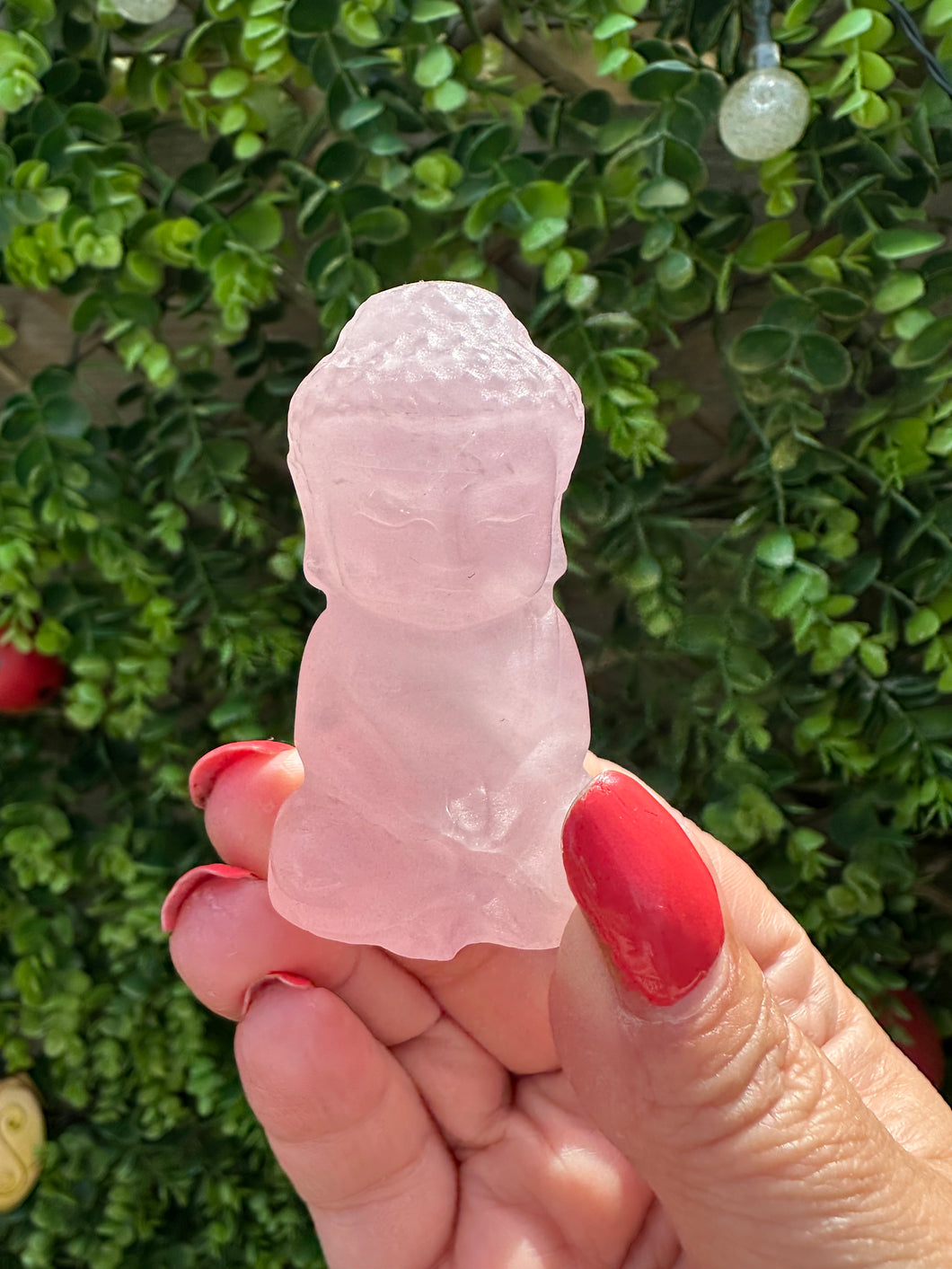 Rose Quartz Buddha Carving