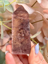 Load image into Gallery viewer, Lepidolite Mica Point|Tower|ConsciouslySourced|Crystal|Flashy
