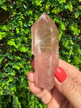 Load image into Gallery viewer, Natural Pink Lemurian Quartz on Custom Stand
