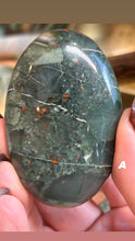 Load image into Gallery viewer, Bloodstone Palmstone|Consciously Sourced|Crystal Carving
