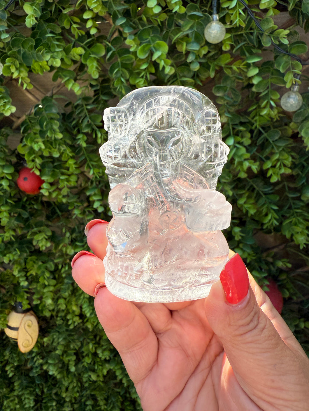 Clear Quartz Ganesha Carving