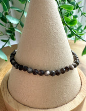 Load image into Gallery viewer, Silver Sheen Obsidian 4mm Faceted Stretch Bracelet
