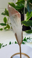 Load image into Gallery viewer, Natural Pink Lemurian Quartz on Custom Stand from Brazil
