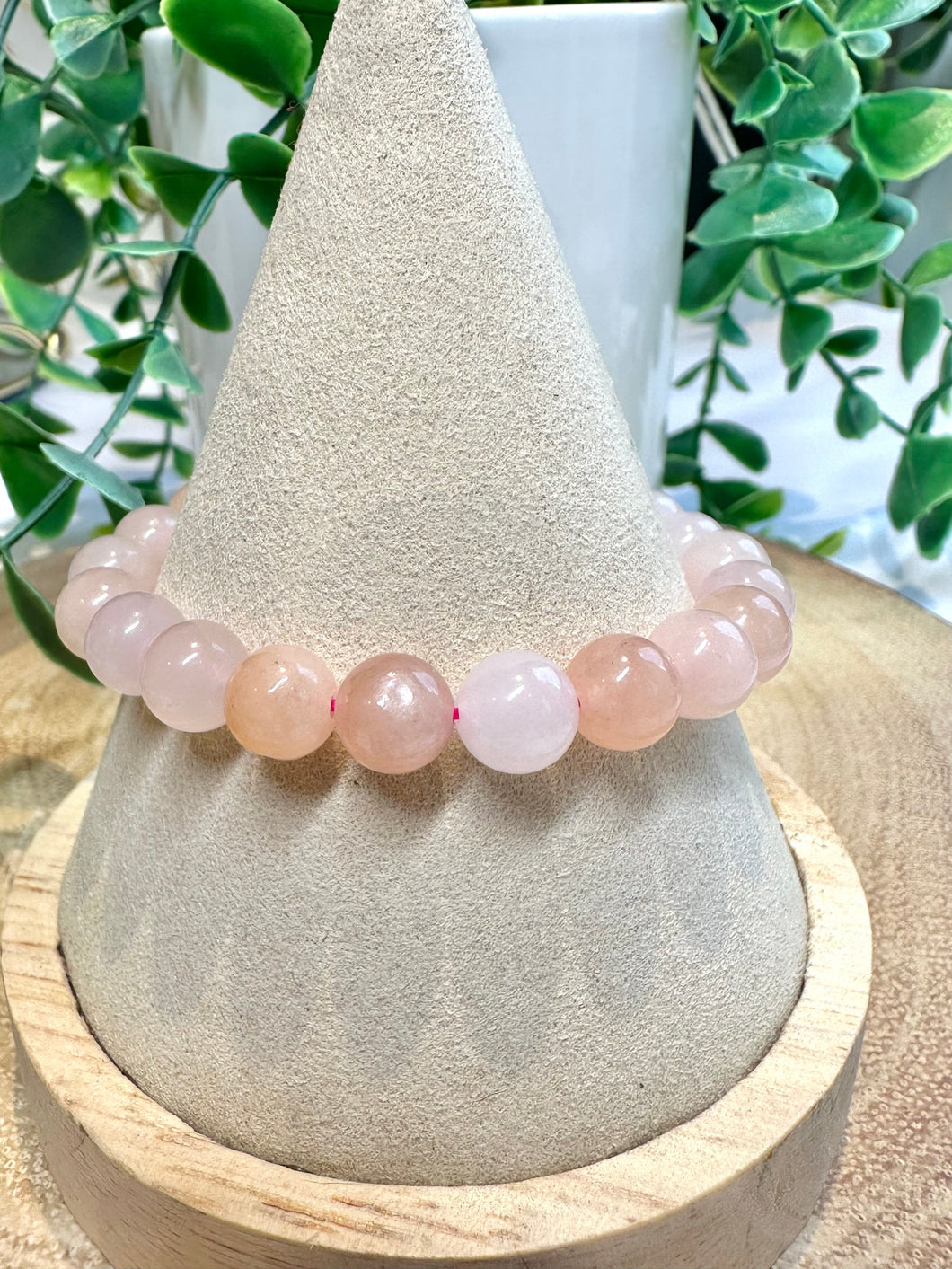 Pink/Peach Aventurine 8mm Stretch Beaded Bracelet