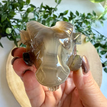 Load image into Gallery viewer, Druzy Agate Goat Head Carving
