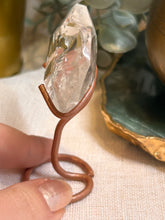 Load image into Gallery viewer, Clear Quartz Heart on Stand|Crystal Carving|Consciously Sourced|Brazil
