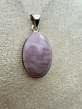 Load image into Gallery viewer, Phosphosiderite Oval Necklace set in 925 Silver on 18 inch Trace Chain
