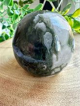 Load image into Gallery viewer, Moss Agate Skull Carving - Draco
