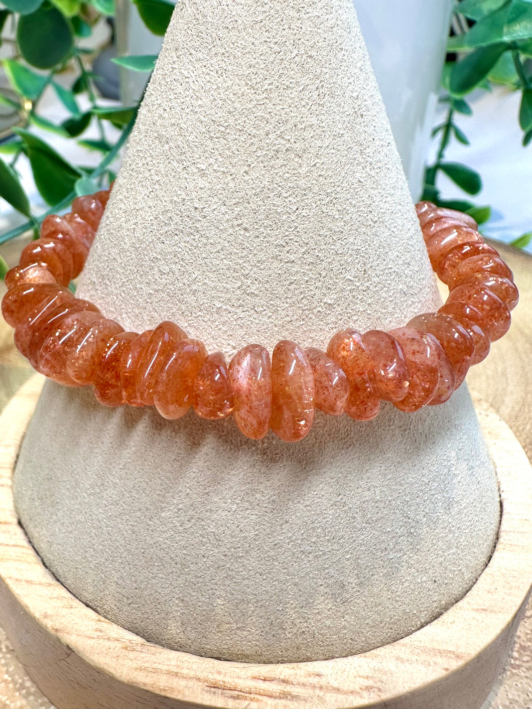 Sunstone Chip Bracelet|Consciously Sourced|Gemstone Stretch Bracelet|Crystal Chip Bracelet