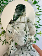 Load image into Gallery viewer, Tree Agate Skull with Elephant|Hand Carved|Statement Decor
