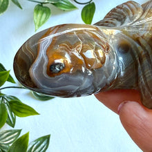 Load image into Gallery viewer, Stunning Banded Agate Hand Carved Fish
