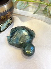 Load image into Gallery viewer, Labradorite Turtle|Labradorite Turtle Carving|Flashy|Natural Labradorite|Crystal Healing|Ethically Sourced|Crystal Carving
