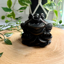 Load image into Gallery viewer, Black Obsidian Money Frog|Toad
