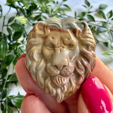 Load image into Gallery viewer, Alashan Agate Lion Head Carving
