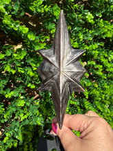 Load image into Gallery viewer, Silver Sheen Obsidian Star on Black Stand
