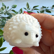 Load image into Gallery viewer, Sparkly White Jade Hedgehog Carving
