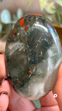 Load image into Gallery viewer, Bloodstone Palmstone|Consciously Sourced|Crystal Carving
