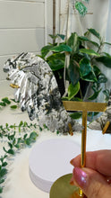 Load image into Gallery viewer, Moss Agate Wings on Stand

