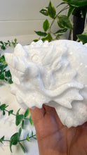 Load image into Gallery viewer, White Sparkley Jade Marble Dragon Turtle
