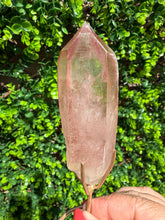 Load image into Gallery viewer, Natural Pink Lemurian Quartz on Custom Stand
