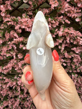 Load image into Gallery viewer, Hand Carved Flower Agate Dolphin
