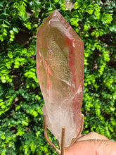 Load image into Gallery viewer, Natural Pink Lemurian Quartz on Custom Stand
