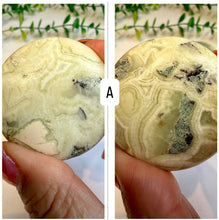 Load image into Gallery viewer, Green Maligano Jasper Round Palm Stones from Indonesia
