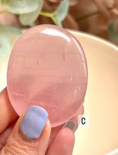 Load image into Gallery viewer, Rose Quartz Palmstones|Consciously Sourced|Crystal Palms
