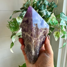 Load image into Gallery viewer, Chevron Amethyst Witches Hat from Zambia
