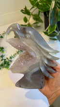 Load image into Gallery viewer, Hand Carved Agate Eagle with Amethyst
