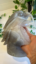 Load image into Gallery viewer, Hand Carved Agate Eagle with Amethyst
